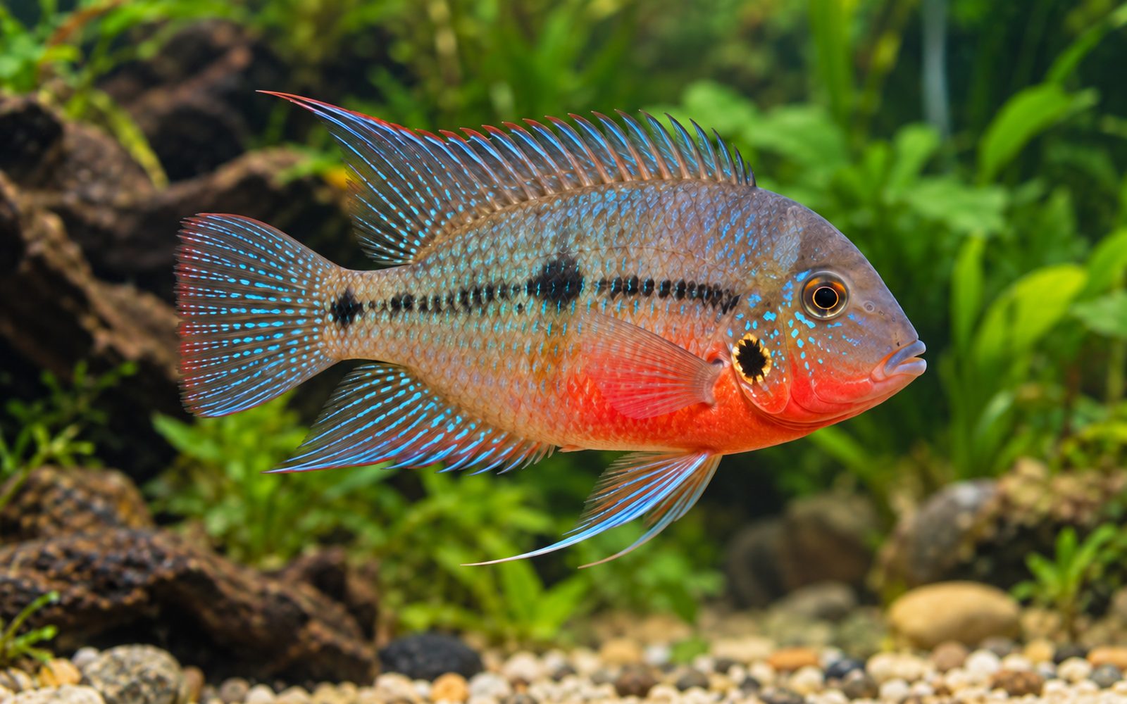 Ateş Ağızlı Çiklit (Thorichthys meeki)