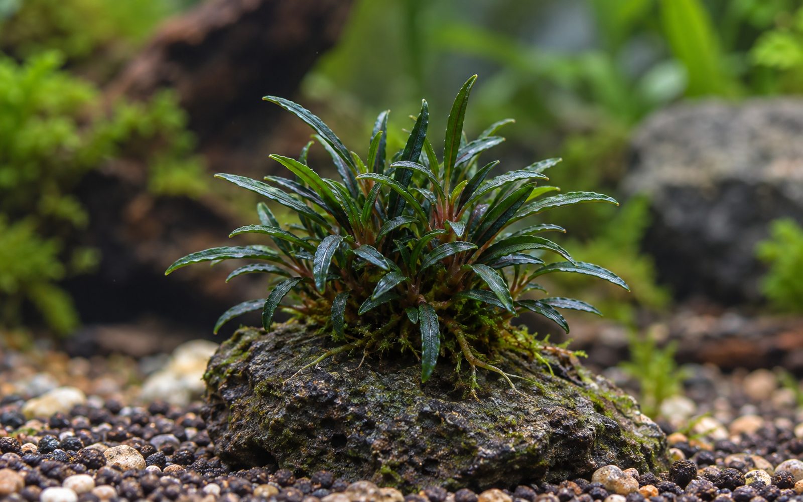 Bucephalandra Mini Needle Leaf (Bucephalandra sp. 'Mini Needle Leaf')