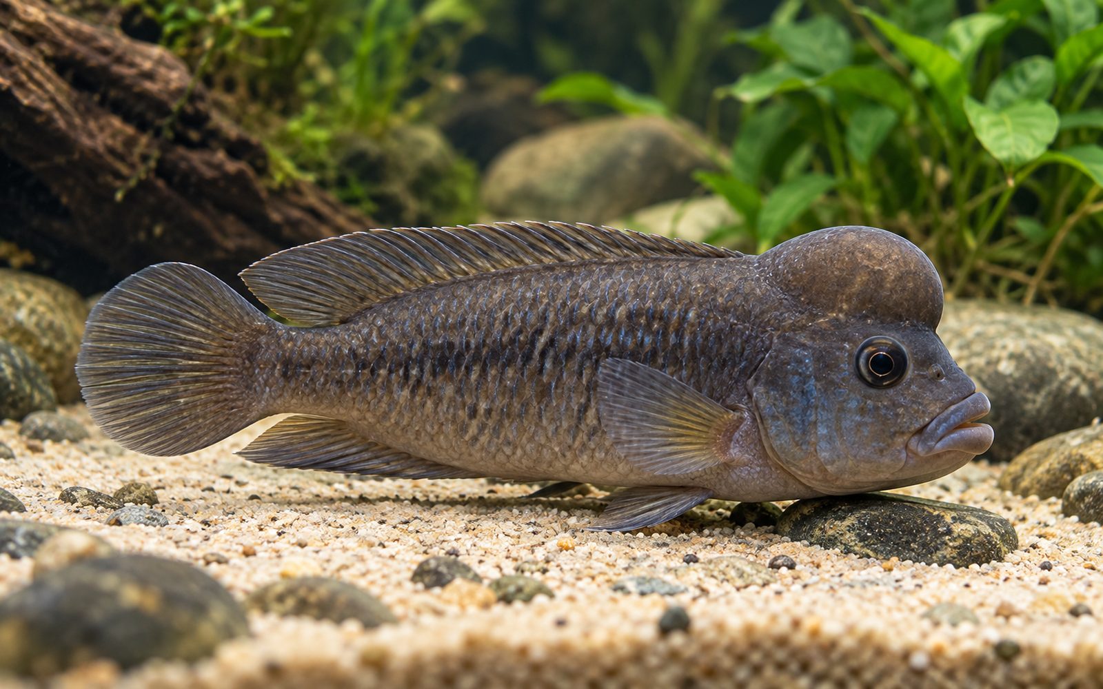 Bufalo Başlı Çiklit (Steatocranus casuarius)