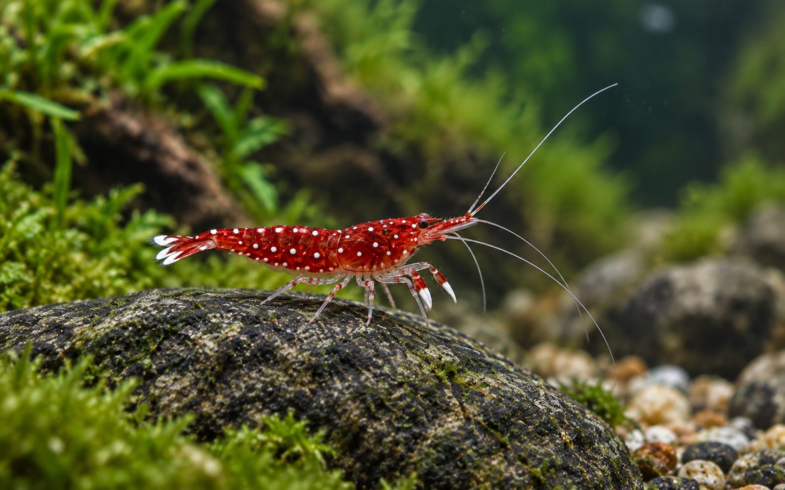 Kardinal Karides (Caridina dennerli)